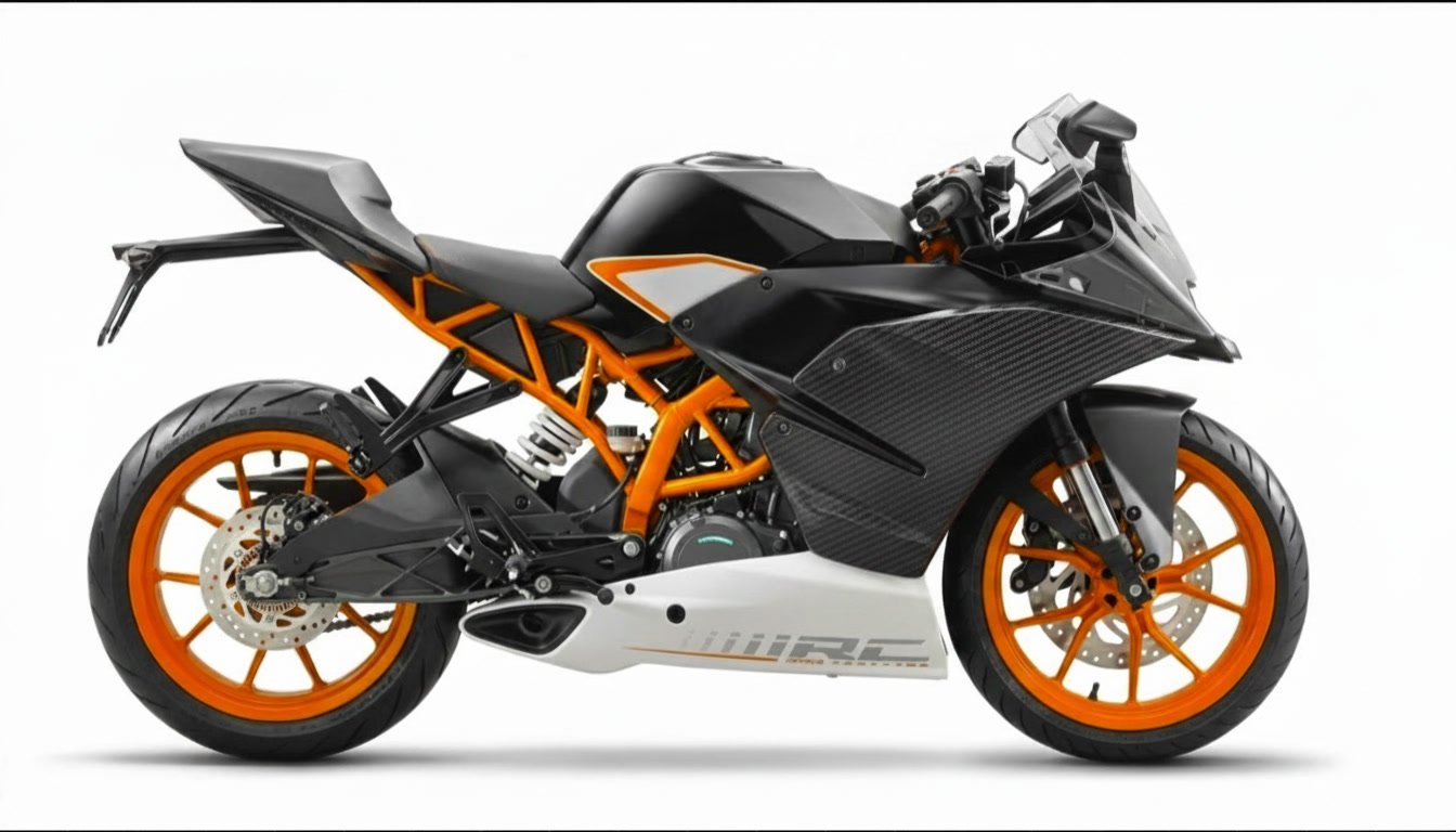 KTM RC with carbon fibre side fairers